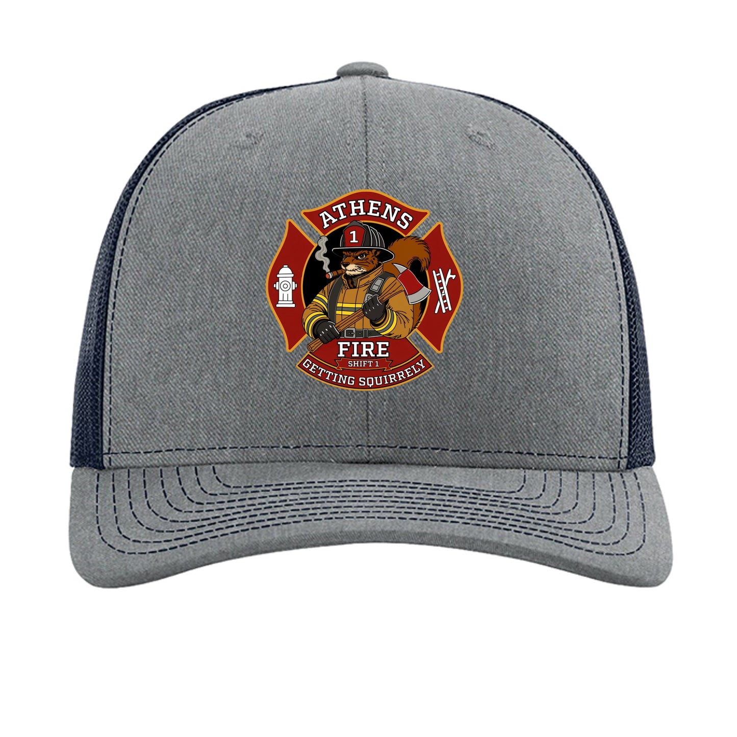 Heather Grey/ Navy - 112 - FRONT