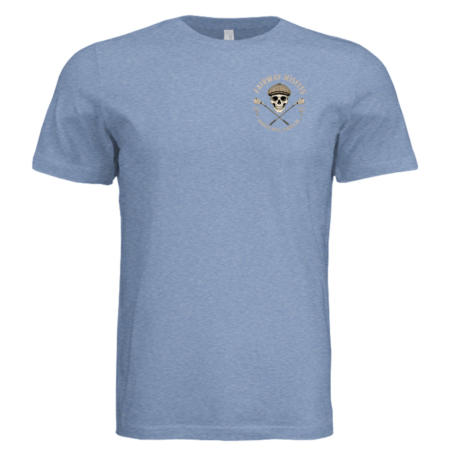 Solid Blue Triblend - 3413C - FRONT