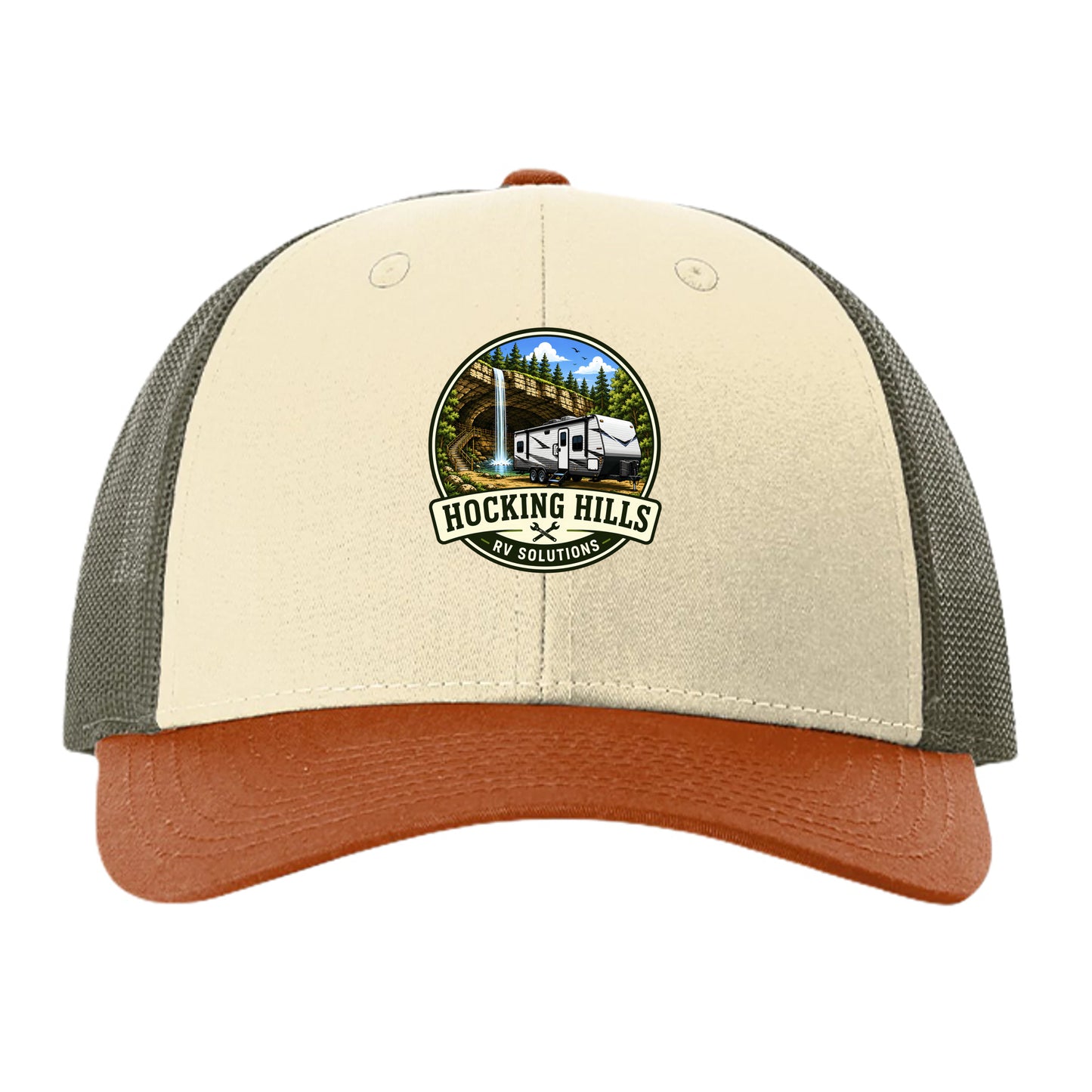 Cream/ Loden Green/ Dark Orange - 115R - FRONT
