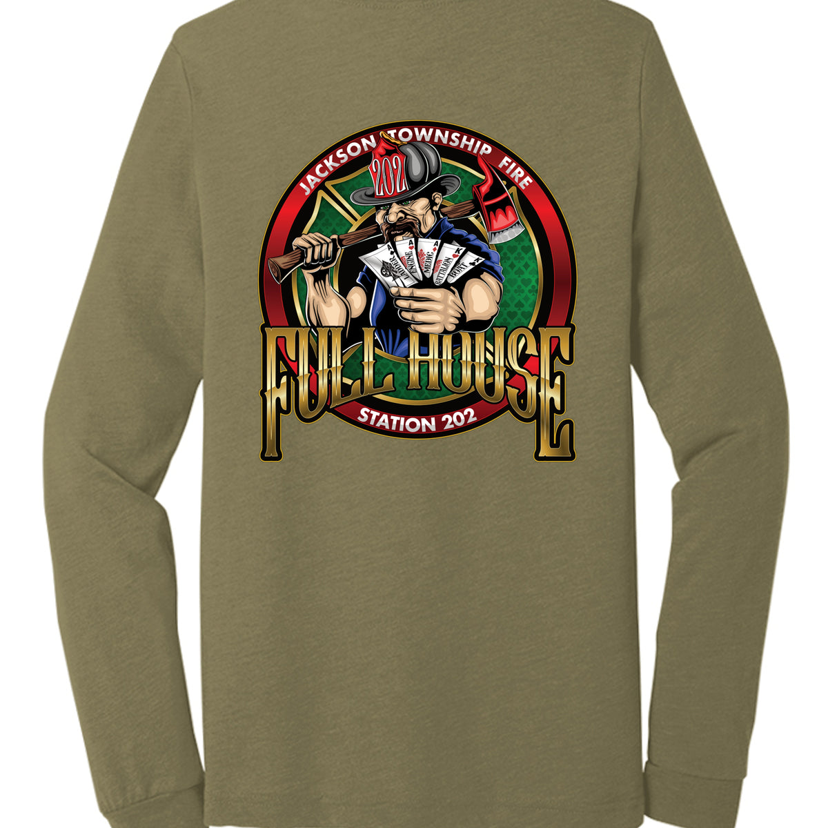 Olive Triblend - 3513 - BACK