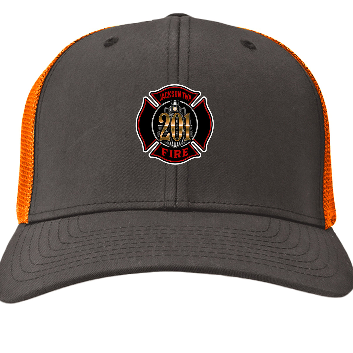 Charcoal/ Neon Orange - 6511 - FRONT