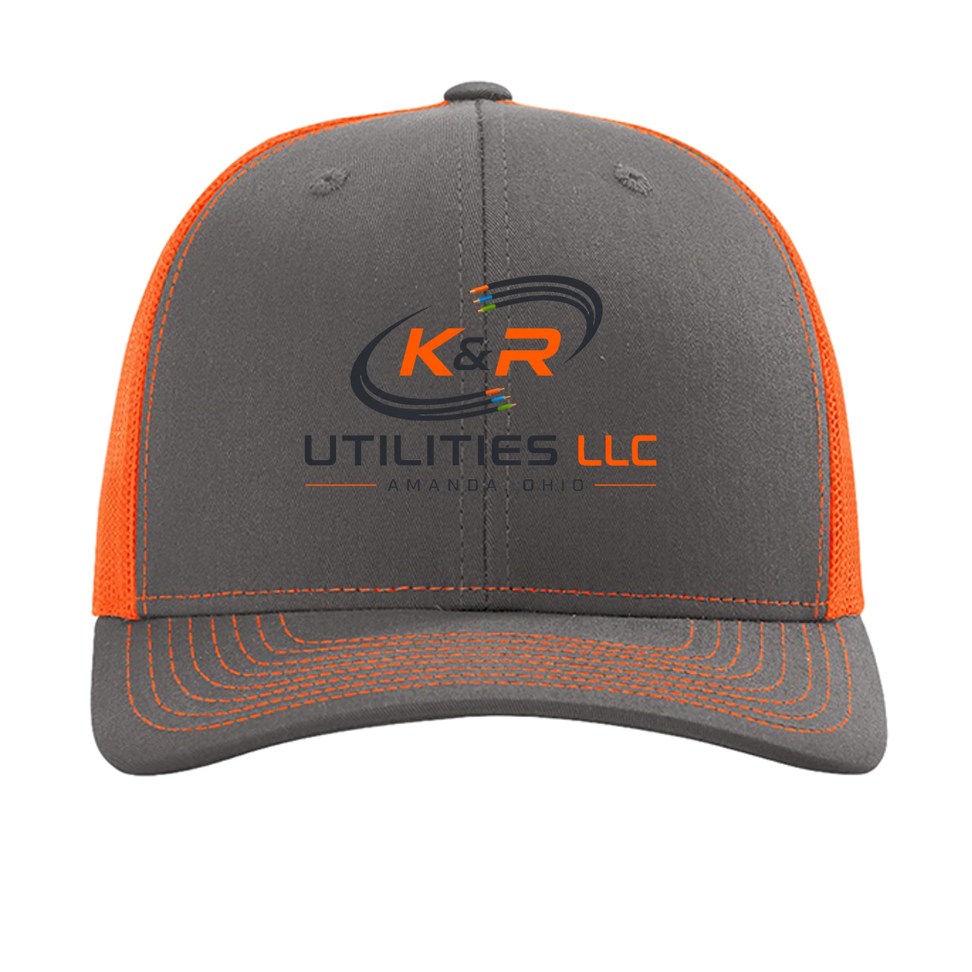 Charcoal/ Neon Orange - 112 - FRONT