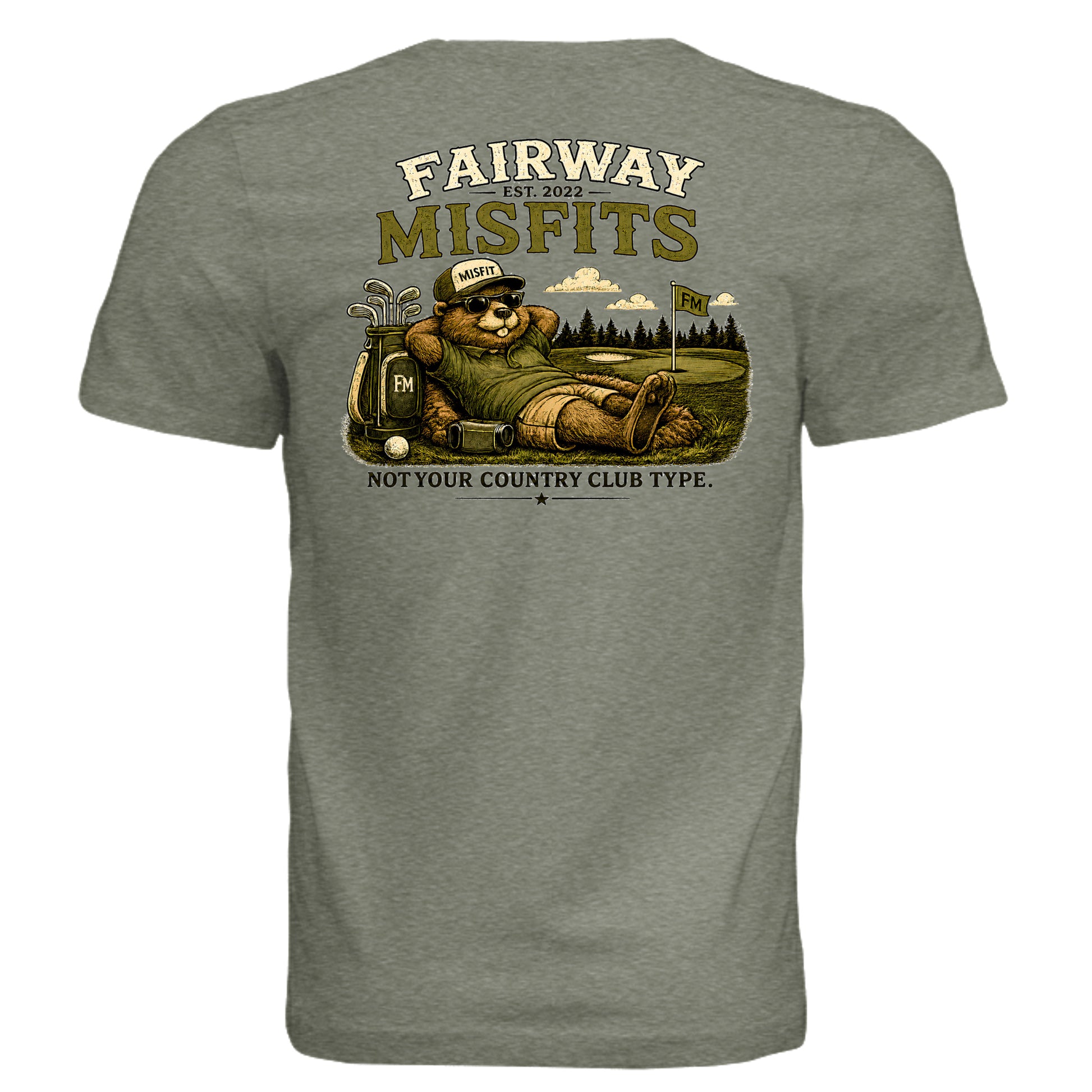Military Green Triblend - 3413C - BACK